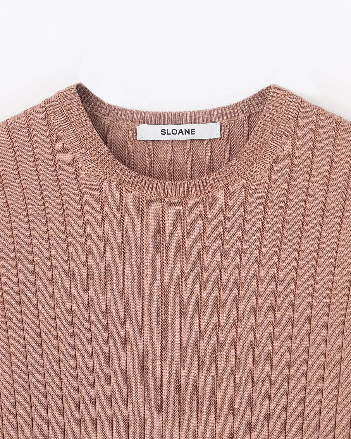 12Gワイドリブ コットン×ポリエステル ノースリーブクルーネック　SL10S-1160