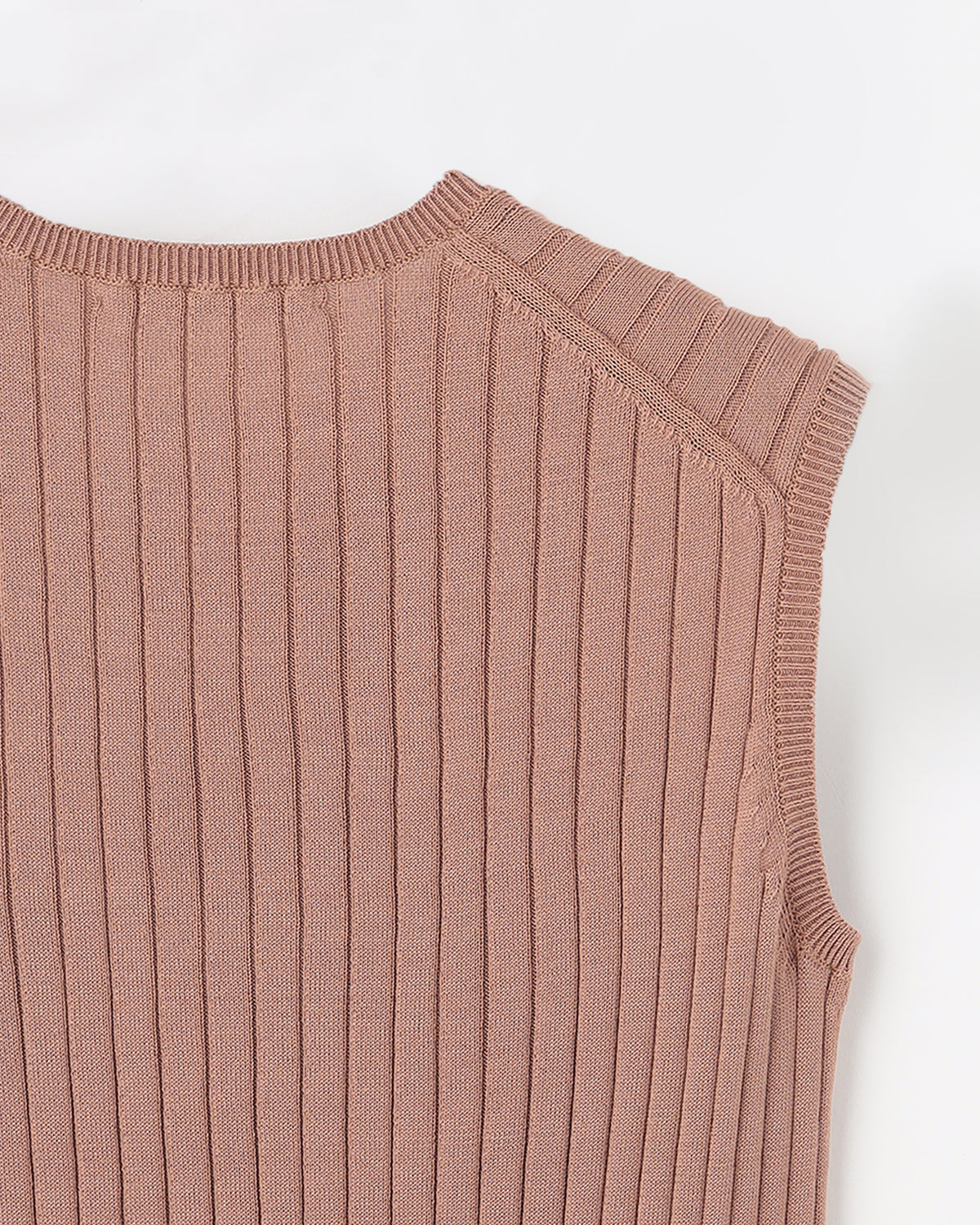 12Gワイドリブ コットン×ポリエステル ノースリーブクルーネック　SL10S-1160