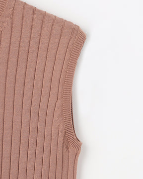 12Gワイドリブ コットン×ポリエステル ノースリーブクルーネック　SL10S-1160