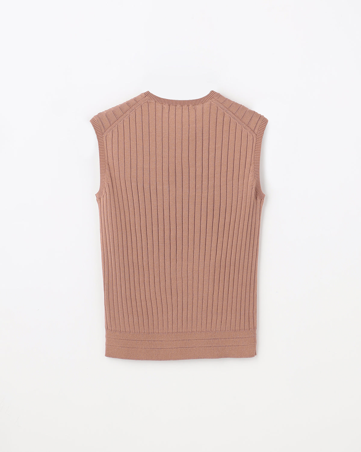 12Gワイドリブ コットン×ポリエステル ノースリーブクルーネック　SL10S-1160