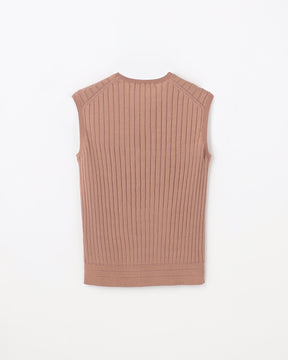 12Gワイドリブ コットン×ポリエステル ノースリーブクルーネック　SL10S-1160