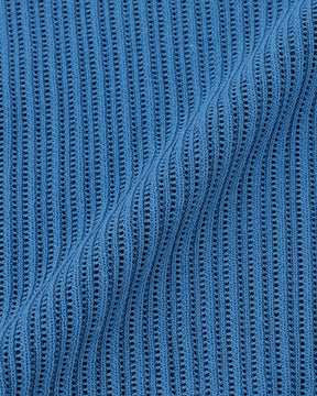 12G透かし編み コットン×ポリエステル×リネン 半袖クルー　SL10S-1166