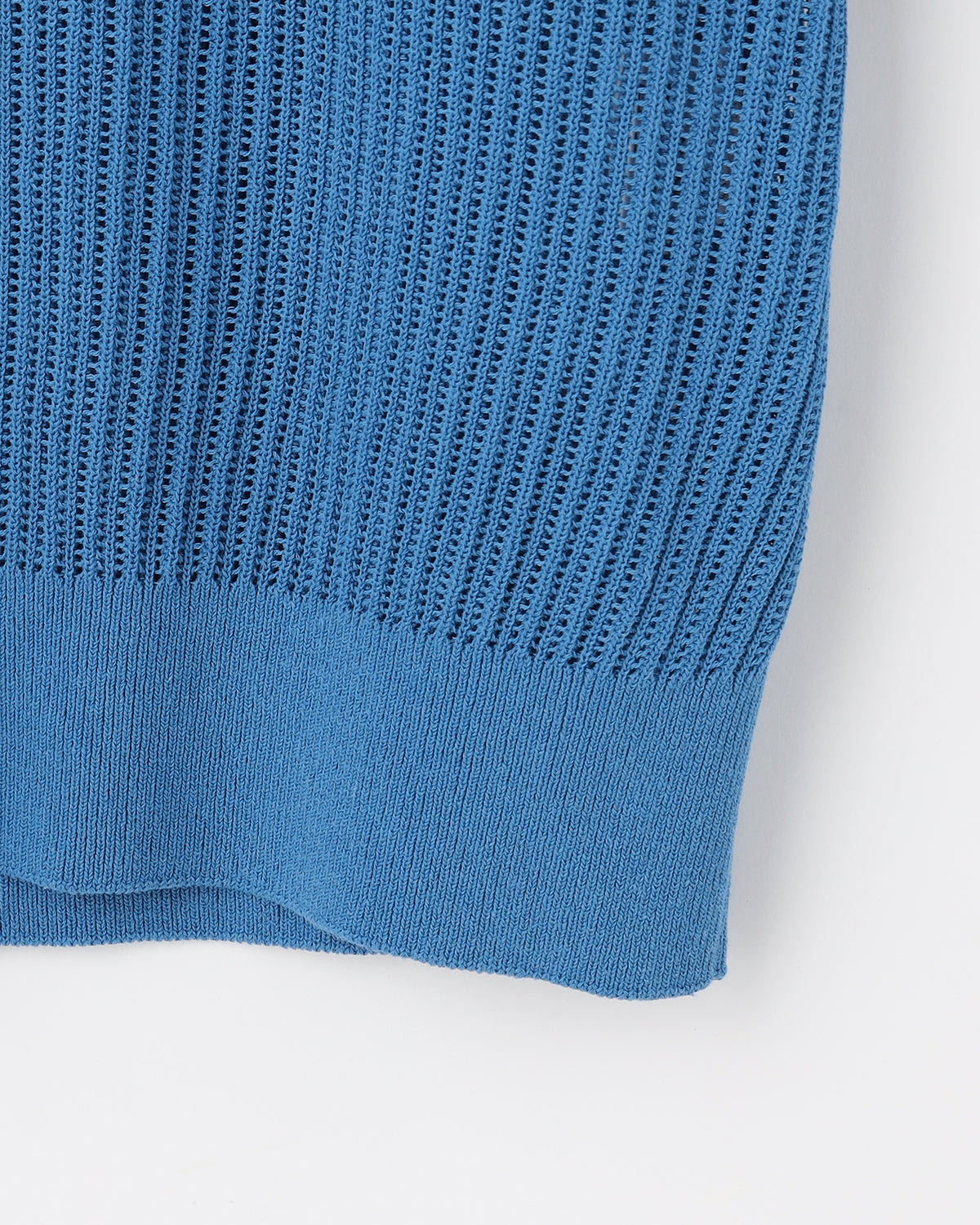 12G透かし編み コットン×ポリエステル×リネン 半袖クルー　SL10S-1166