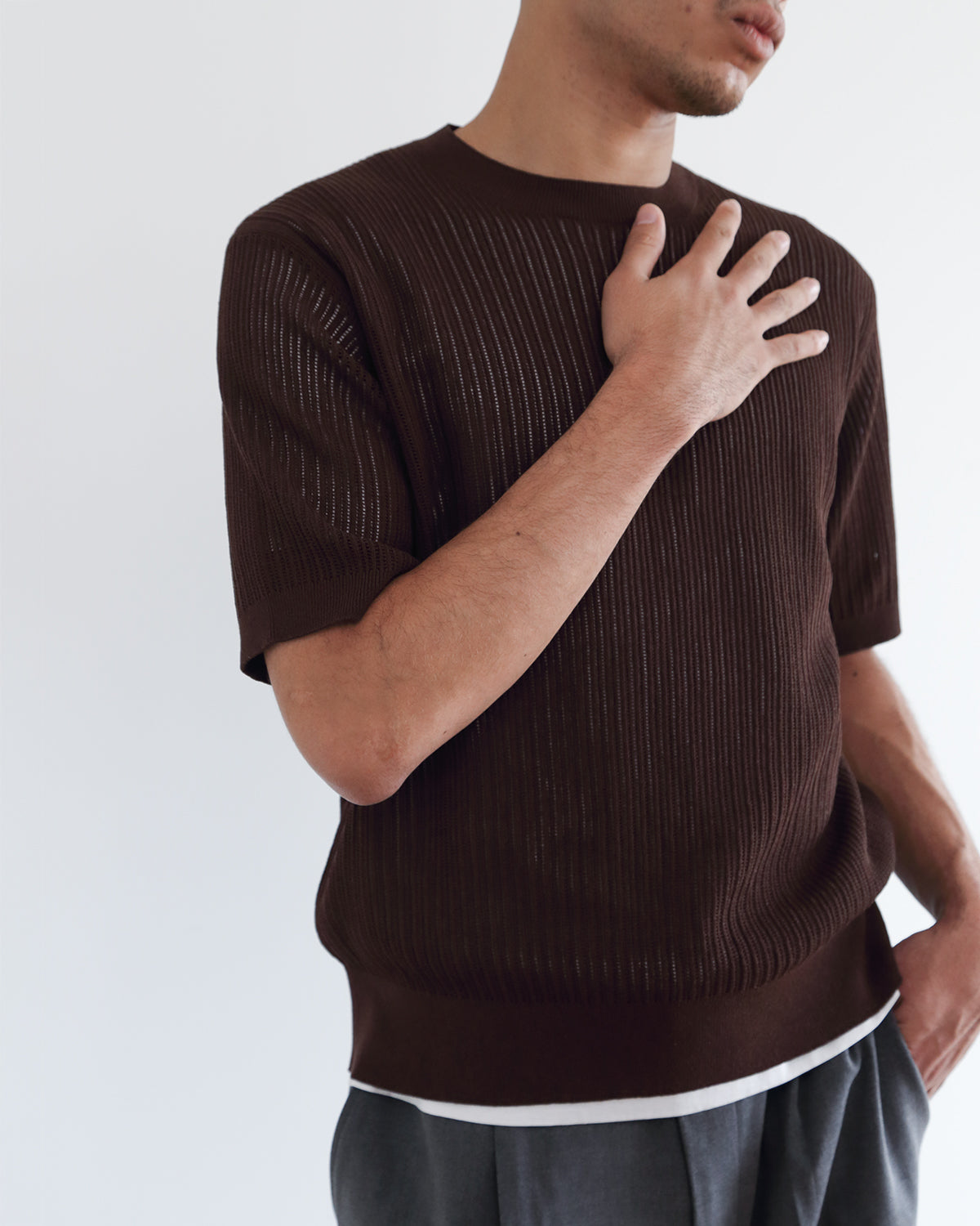 ブラウン　H178cm　着用サイズ：5