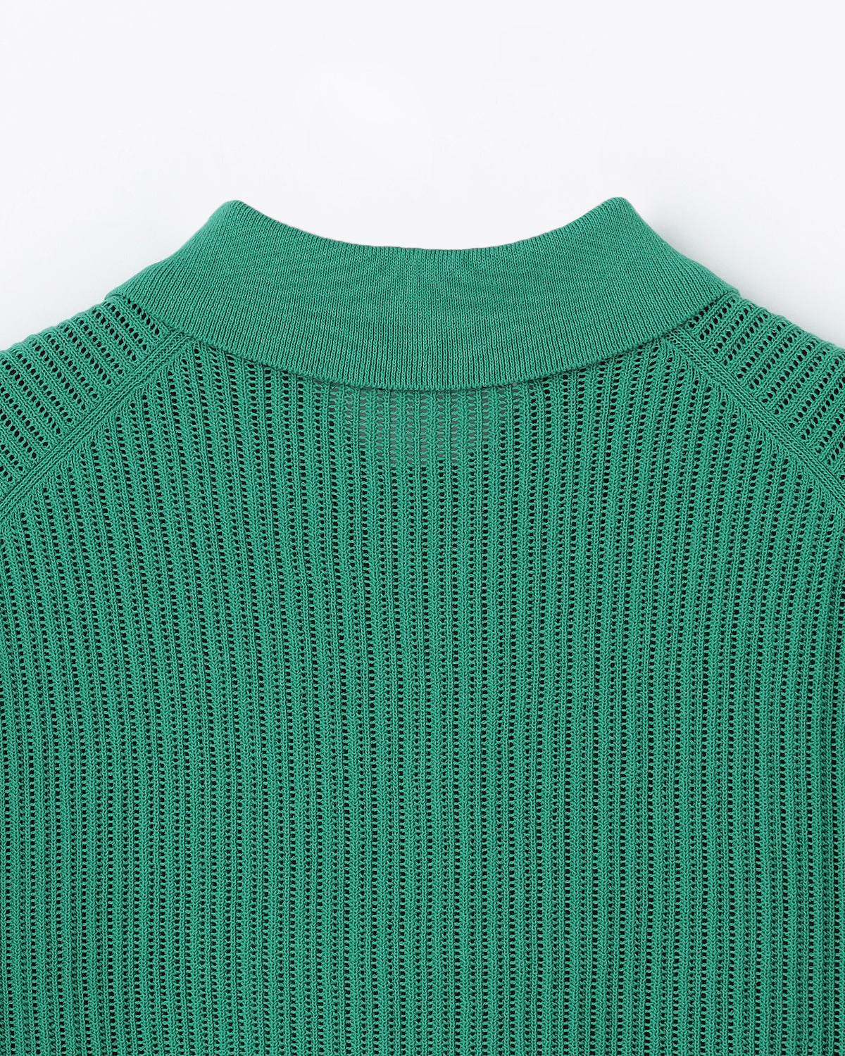 12G透かし編み コットン×ポリエステル×リネン 半袖ポロ　SL10S-1167