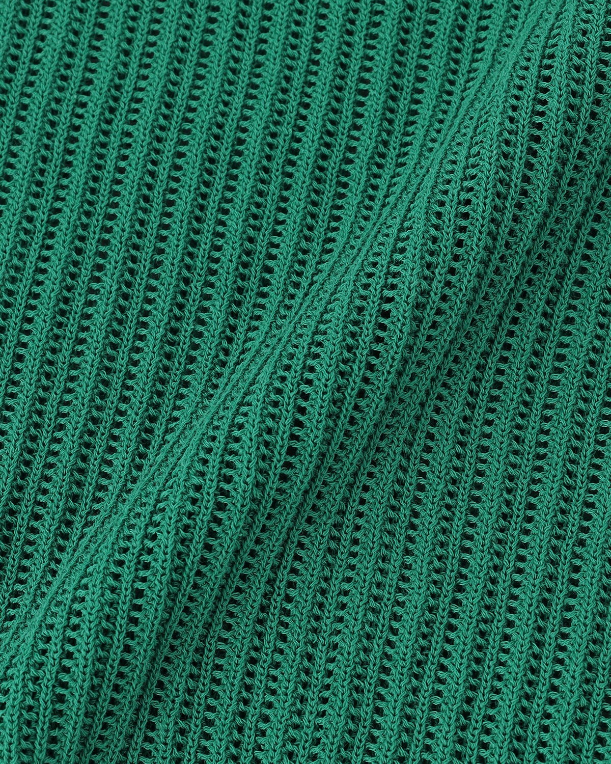 12G透かし編み コットン×ポリエステル×リネン 半袖ポロ　SL10S-1167