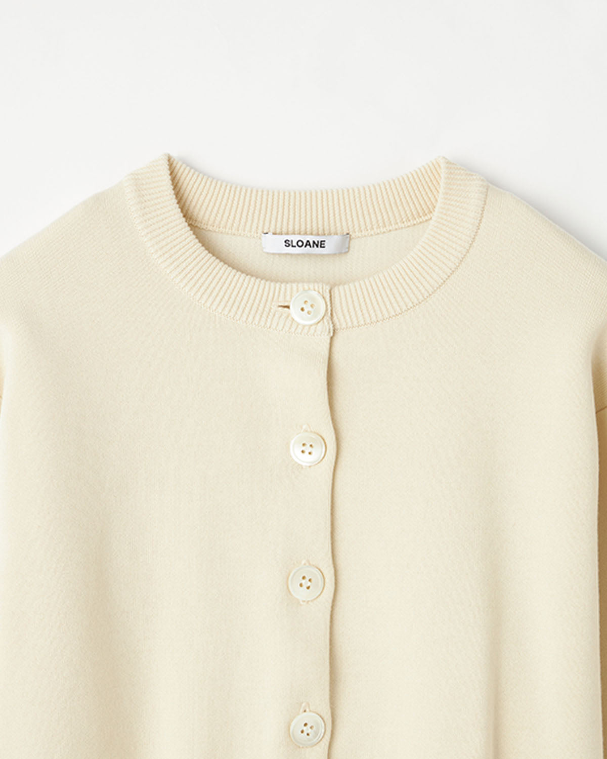 12G天竺 ダブルフェイス クルーネック カーディガン　SL10S-1171