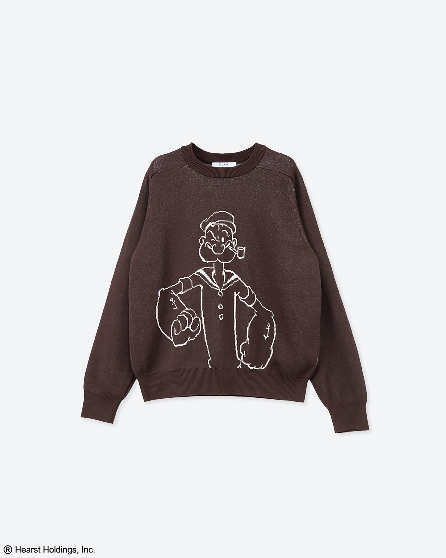 12G ダブルジャカード 　クルーネック ＜POPEYE＞　SL10S-1184