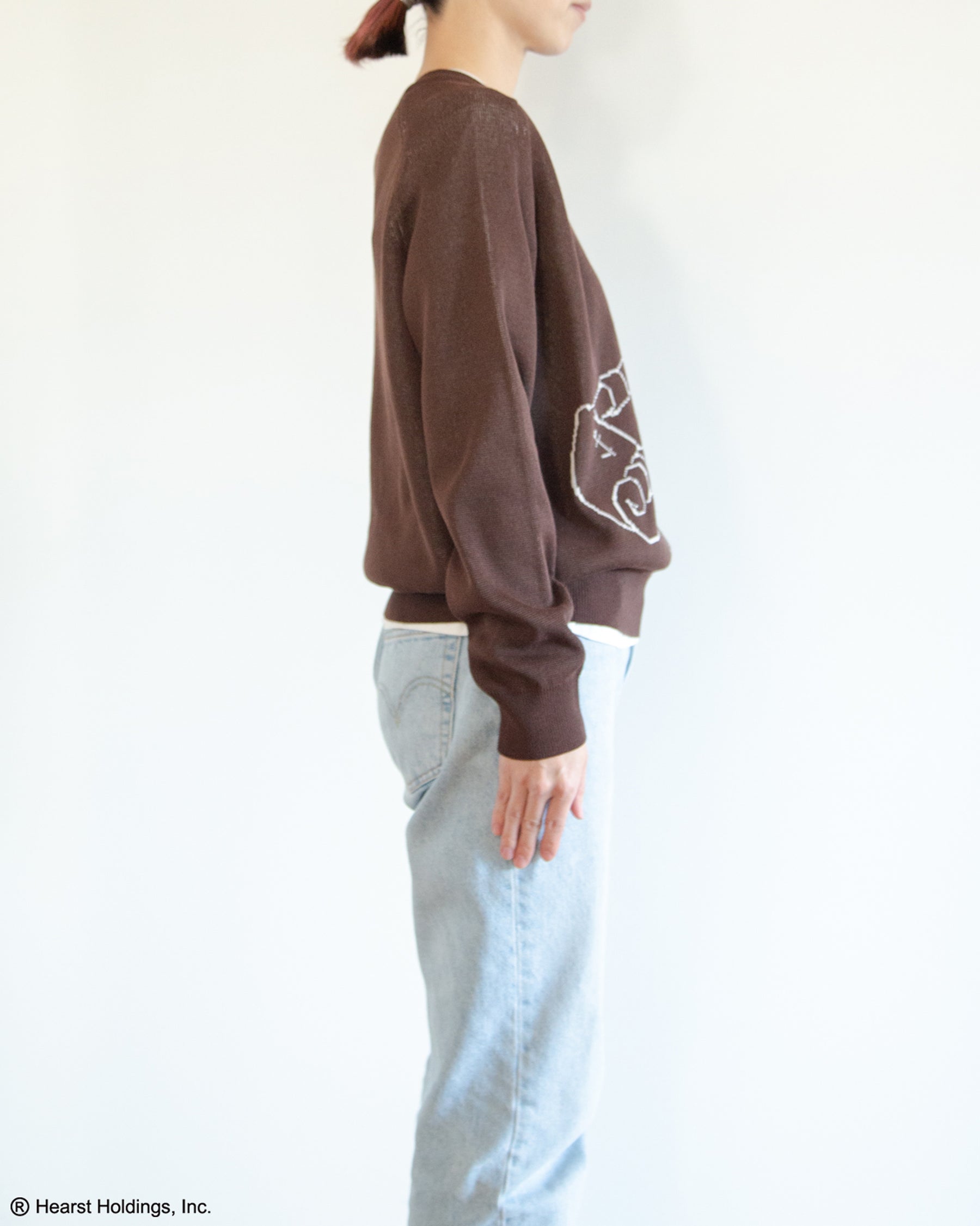 12G ダブルジャカード 　クルーネック ＜POPEYE＞　SL10S-1184