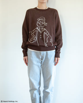 12G ダブルジャカード 　クルーネック ＜POPEYE＞　SL10S-1184