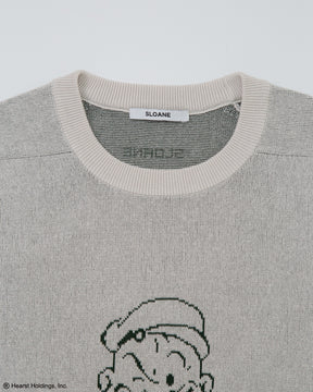 12G ダブルジャカード 　クルーネック ＜POPEYE＞　SL10S-1184