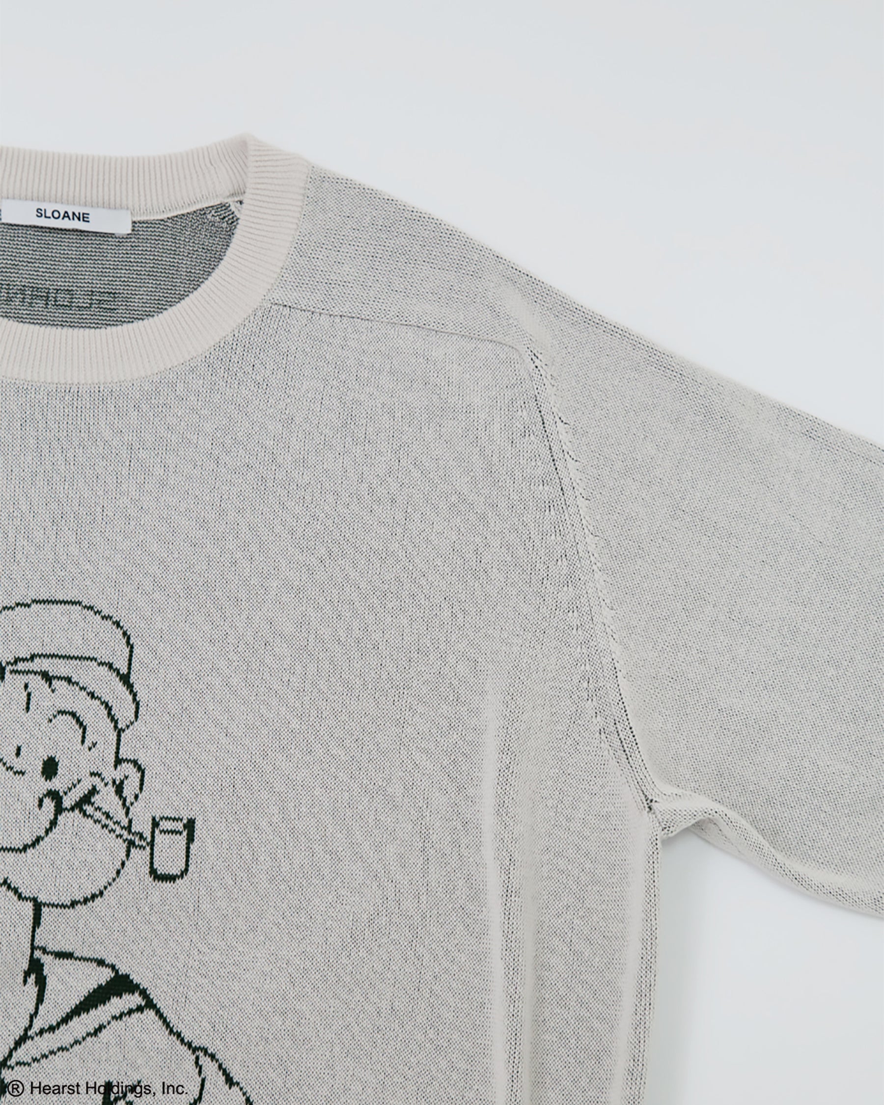 12G ダブルジャカード 　クルーネック ＜POPEYE＞　SL10S-1184