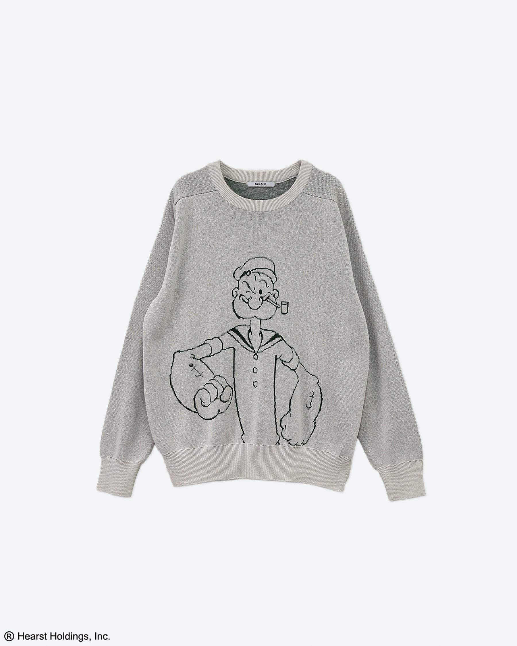 12G ダブルジャカード 　クルーネック ＜POPEYE＞　SL10S-1184