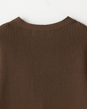 14Gリブ コットン 5分袖ラウンドネック　SL10S-1202