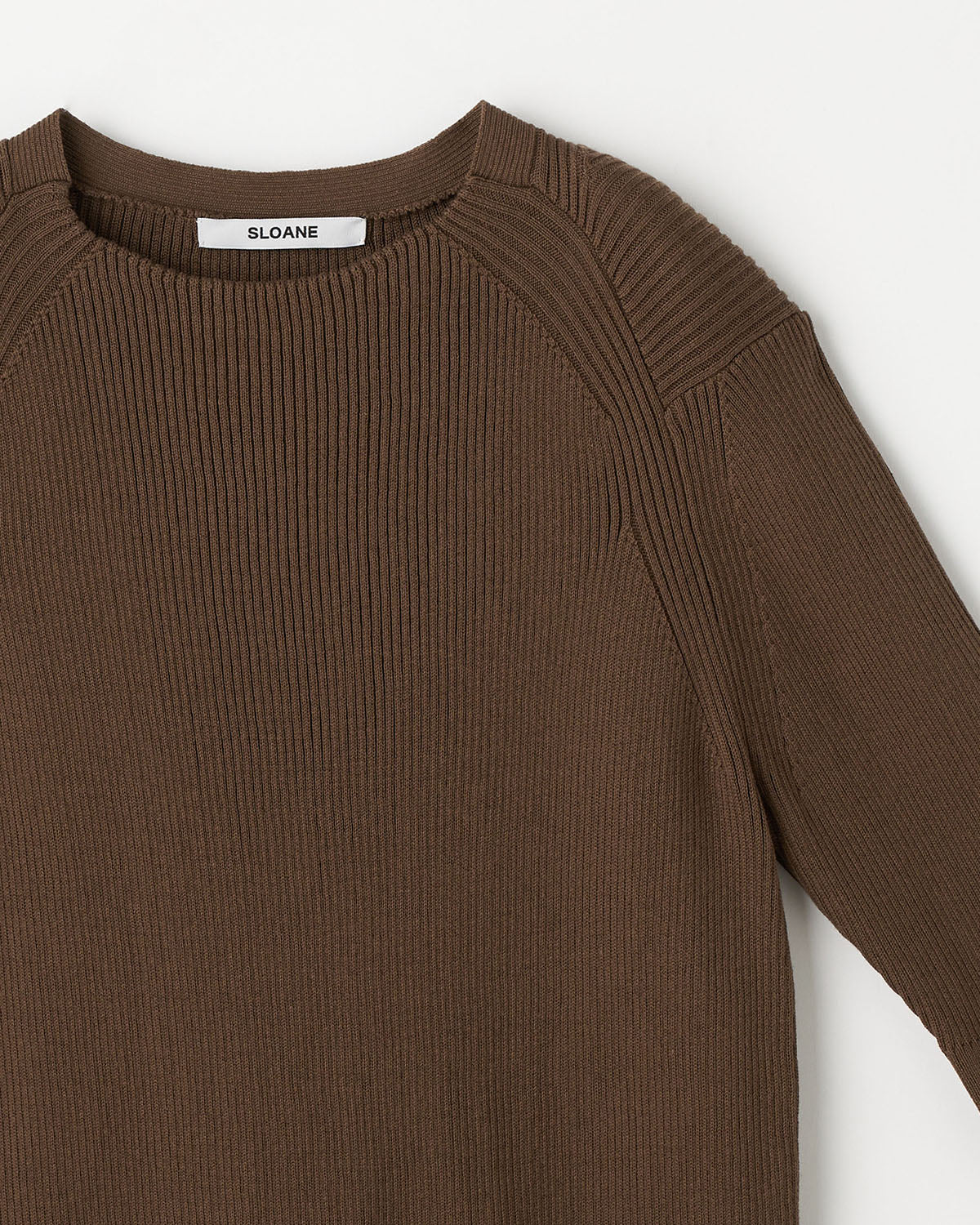 14Gリブ コットン 5分袖ラウンドネック　SL10S-1202