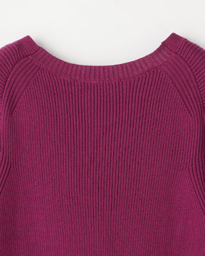 14Gリブ コットン  5分袖Vネック　SL10S-782