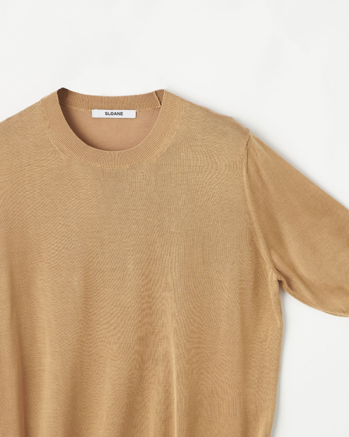 18G天竺 シルク  半袖クルーネック　SL10S-893