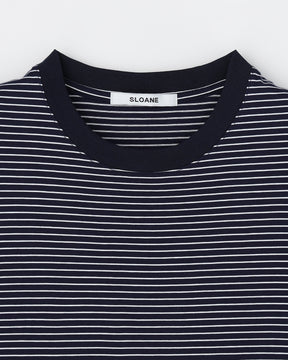 72/2コットン天竺 マイクロボーダーノースリーブ　SL10S-T1143