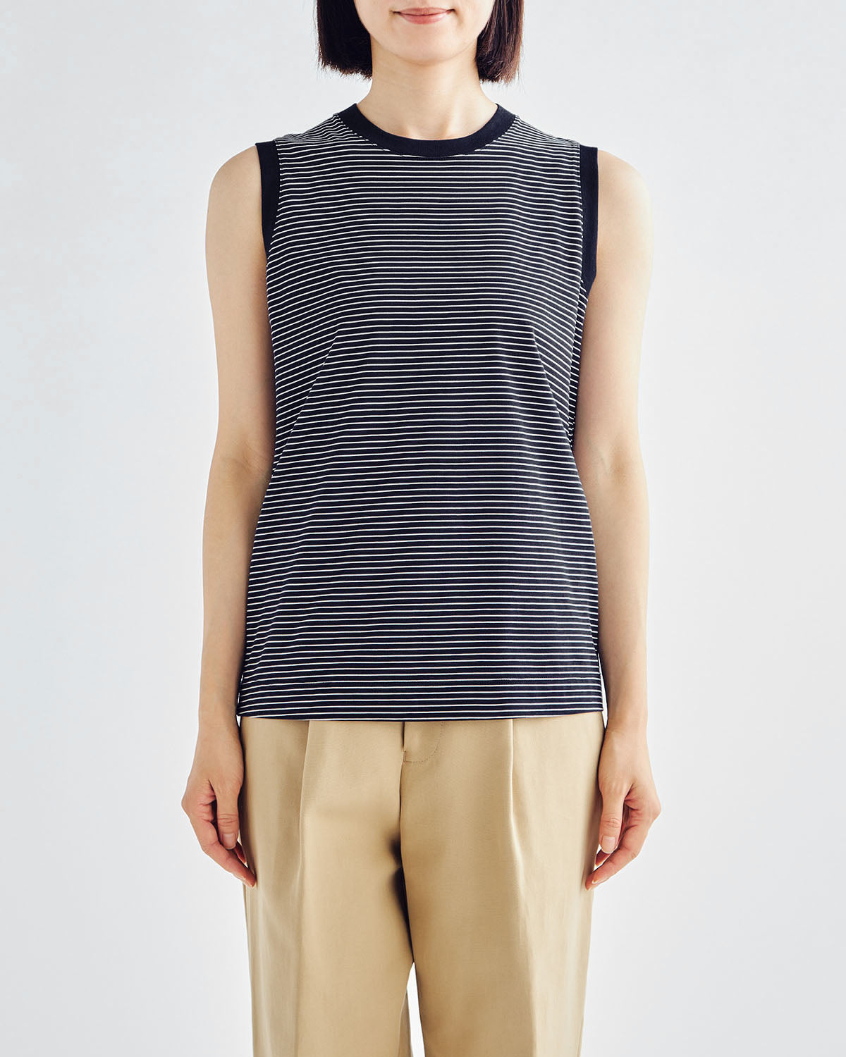 ネイビー×ホワイト　H166cm　着用サイズ：2