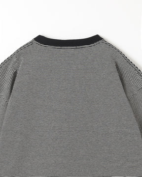 72/2コットン天竺 ボーダー ドロップショルダーTシャツ  SL10S-T1219