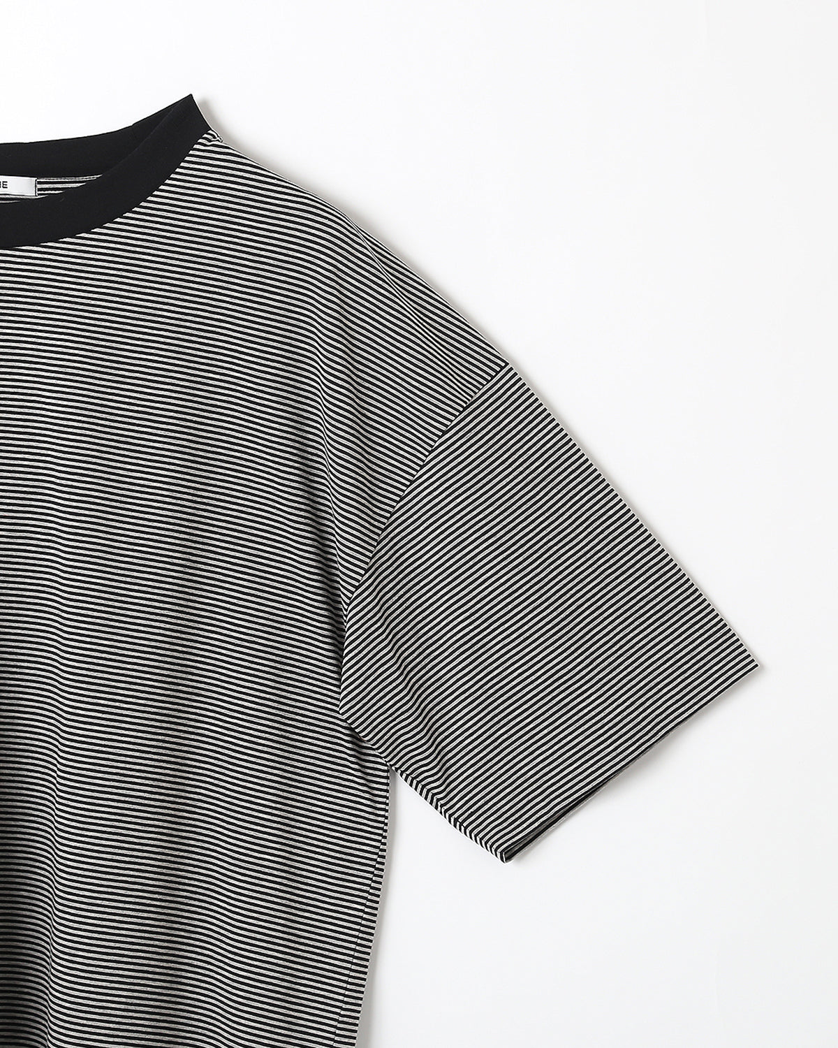 72/2コットン天竺 ボーダー ドロップショルダーTシャツ  SL10S-T1219