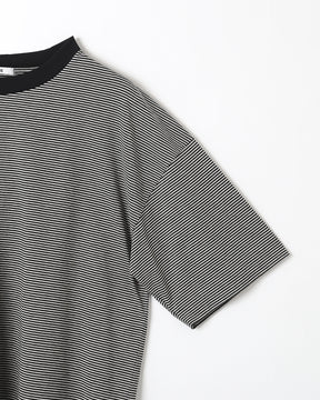 72/2コットン天竺 ボーダー ドロップショルダーTシャツ  SL10S-T1219