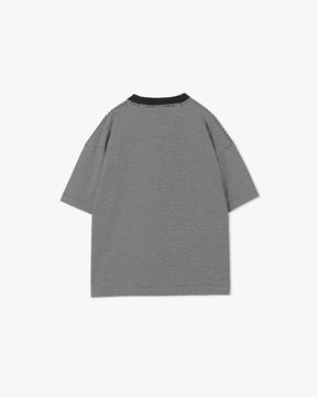 72/2コットン天竺 ボーダー ドロップショルダーTシャツ  SL10S-T1219