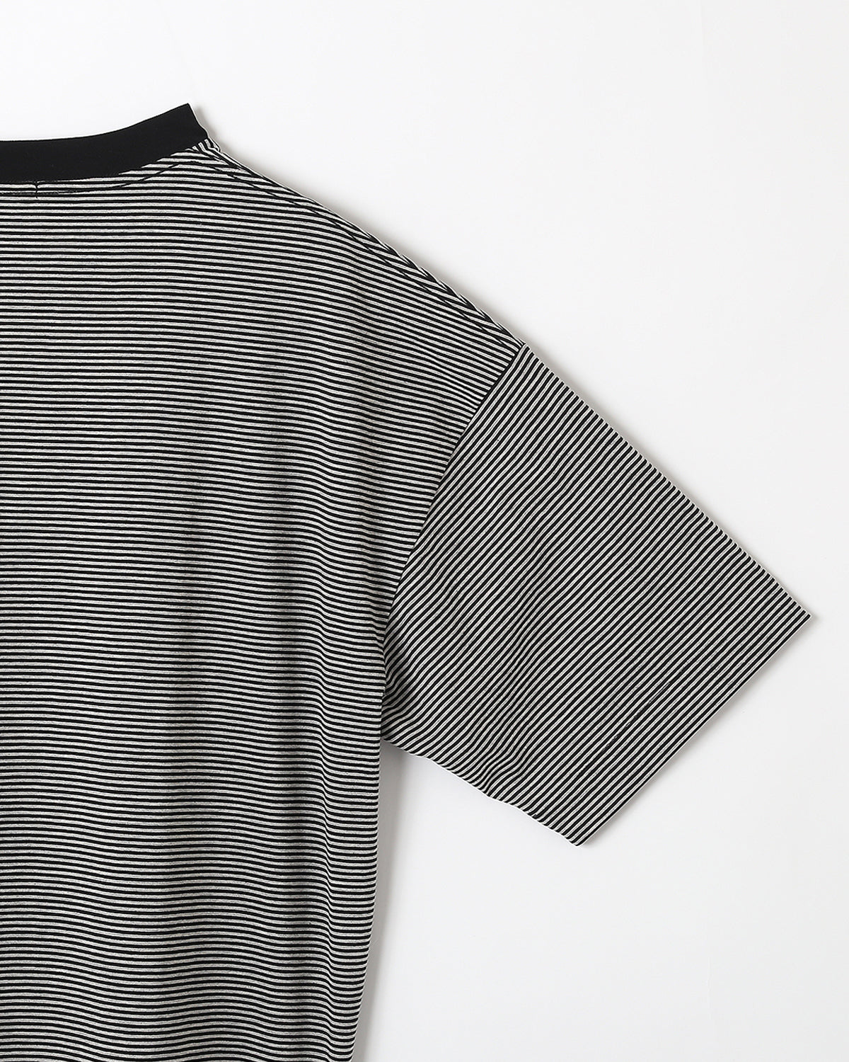 72/2コットン天竺 ボーダー ドロップショルダーTシャツ  SL10S-T1219