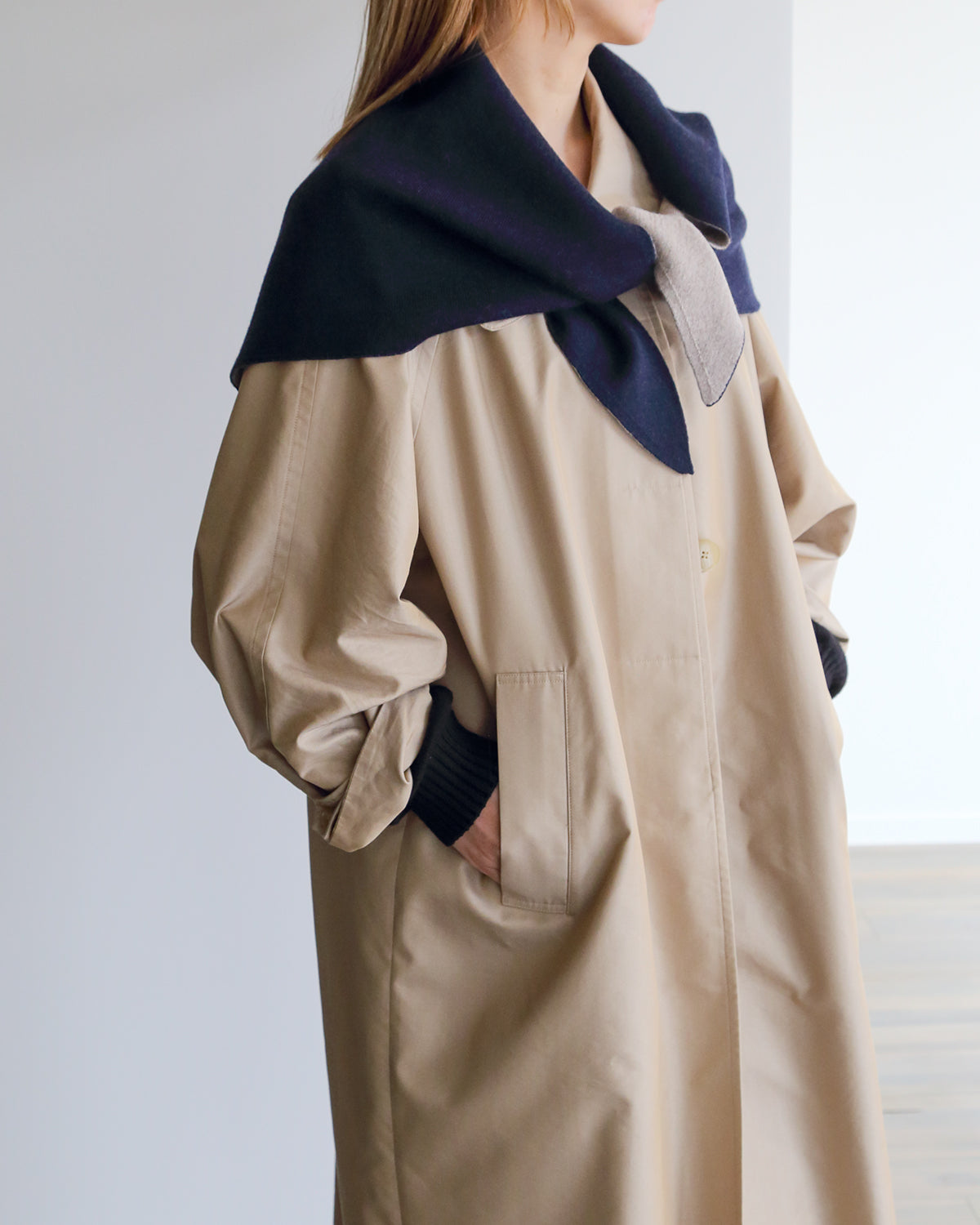 ネイビー×ベージュ