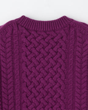 5Gアランカムバックウール クルーネック　SL10W-954