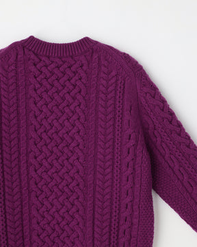 5Gアランカムバックウール クルーネック　SL10W-954