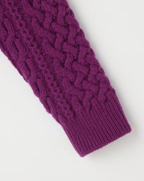 5Gアランカムバックウール クルーネック　SL10W-954