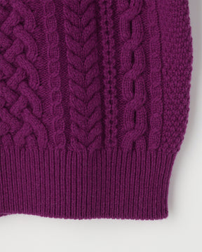 5Gアランカムバックウール クルーネック　SL10W-954