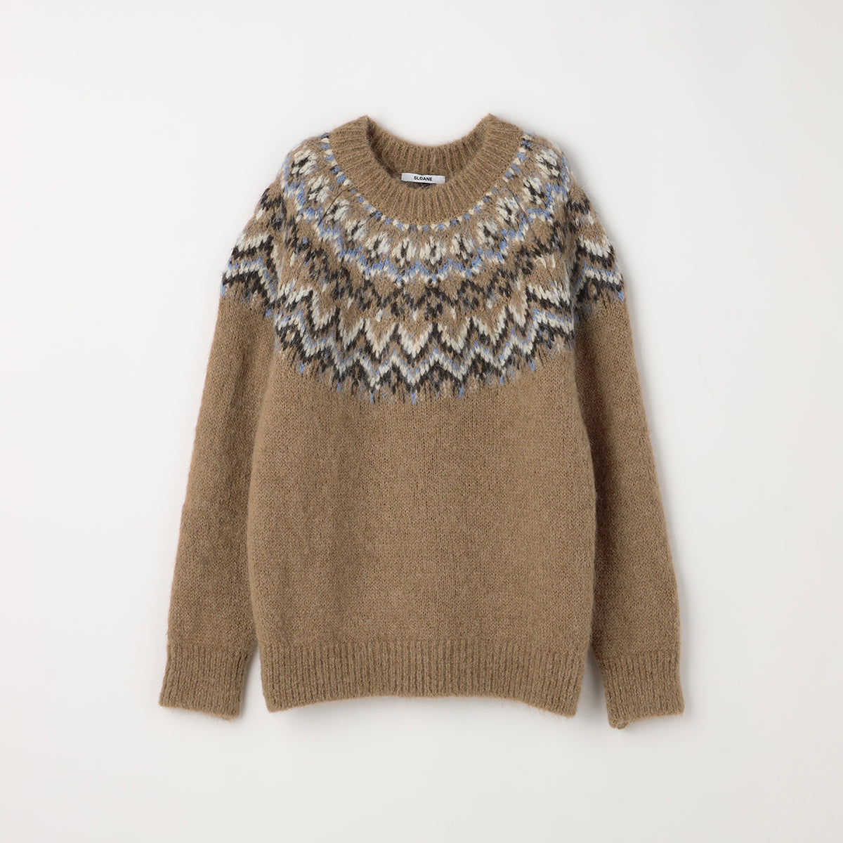 3Gヨーク編み アルパカ×ウール ノルディッククルーネック SL10W-981