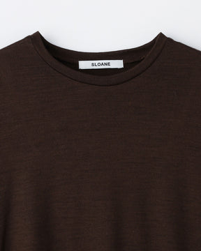 ウール天竺 ワイドシルエット長袖Tシャツ　SL10W-T1039