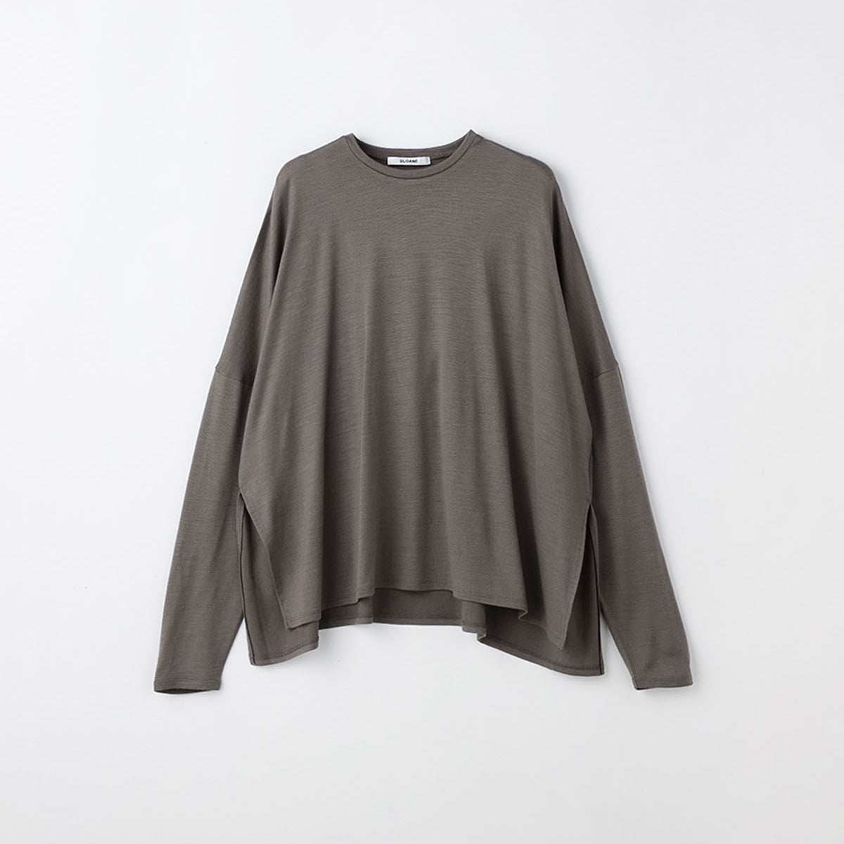 ウール天竺 ワイドシルエット長袖Tシャツ SL10W-T1039