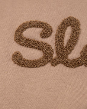 コットン裏毛 ロゴ刺繍入りショート丈スウェット　SL10W-T1054