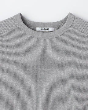 コットンワッフル セミラグラン 長袖Tシャツ　SL10W-T1055