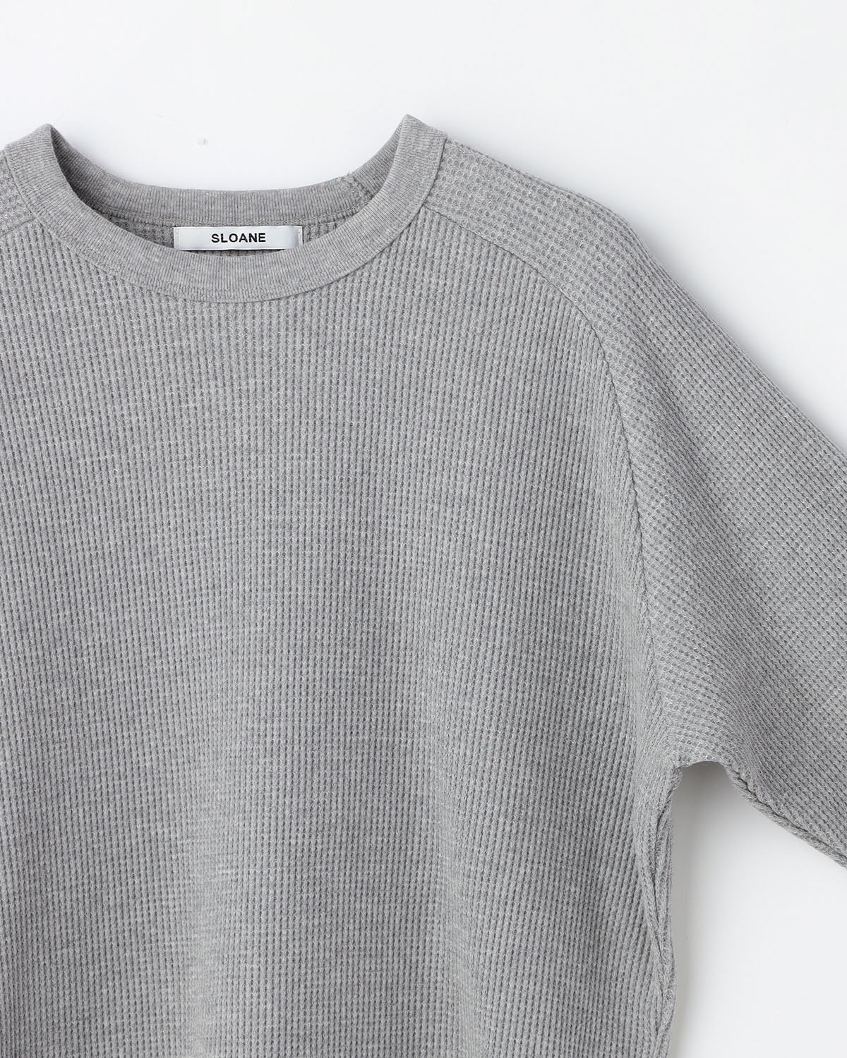 コットンワッフル セミラグラン 長袖Tシャツ　SL10W-T1055