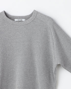 コットンワッフル セミラグラン 長袖Tシャツ　SL10W-T1055