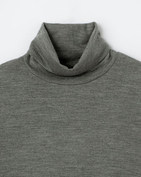 ウール天竺 ニットタートルネック長袖Tシャツ　SL10W-T1056