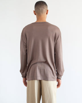 ウール天竺 ニット長袖Tシャツ　SL9S-T896-W10