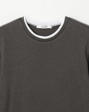 コットンカシミヤレイヤード風長袖Ｔシャツ　SL11W-T1250