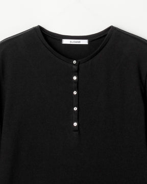 コットンカシミヤレイヤード風ヘンリーネック長袖Ｔシャツ　SL11W-T1251
