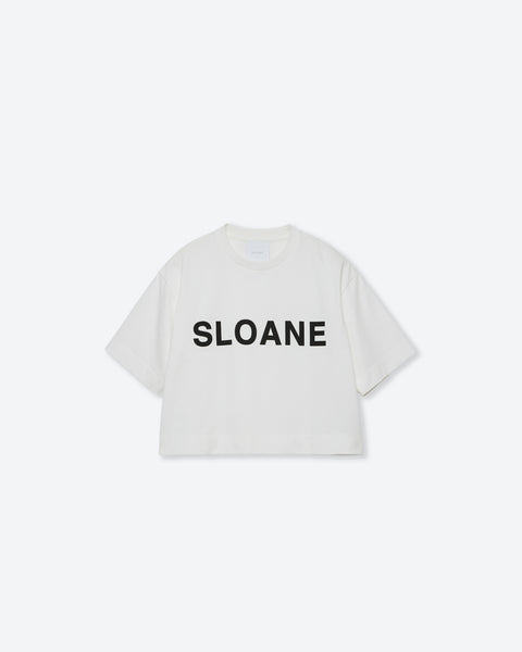 新品タグ付き　スローン　SLONE　コットン天笠ホワイトTシャツ 30%off ] SLOANE スローン 60/2コットン天竺 UV Tシャツ T163