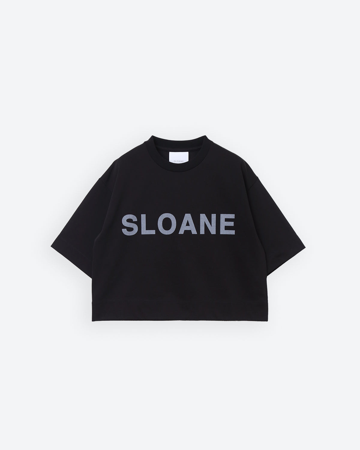 sloane.knit.snap | [WOMAN] 32/1 コットン天竺 ロゴクロップドT