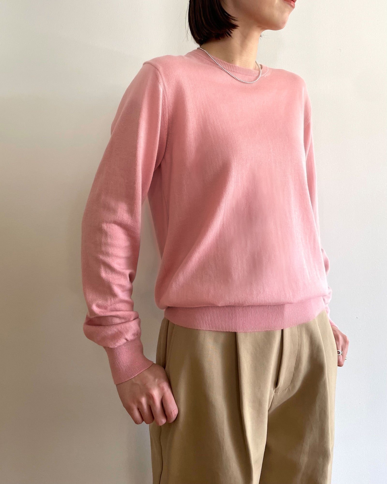 【UNISEX】14G天竺 コットン クルーネック　SL8S-554