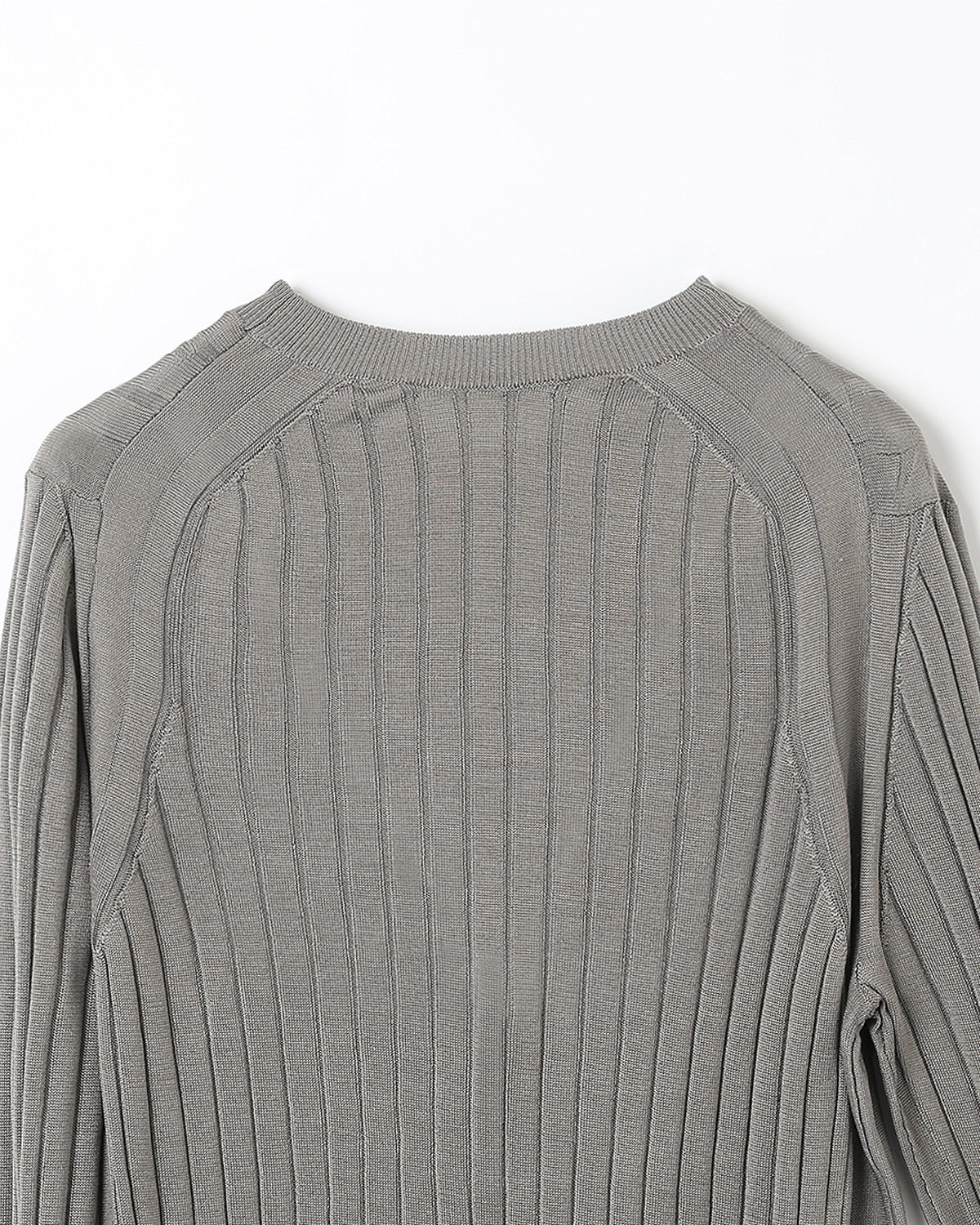 18Gワイドリブ シルク クルーネック　SL8S-582-S10