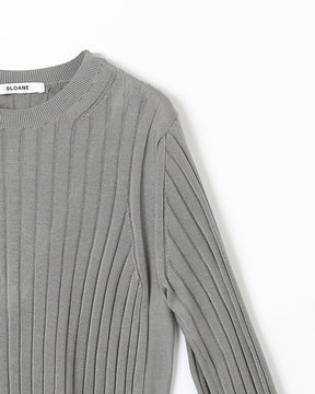 18Gワイドリブ シルク クルーネック　SL8S-582-S10