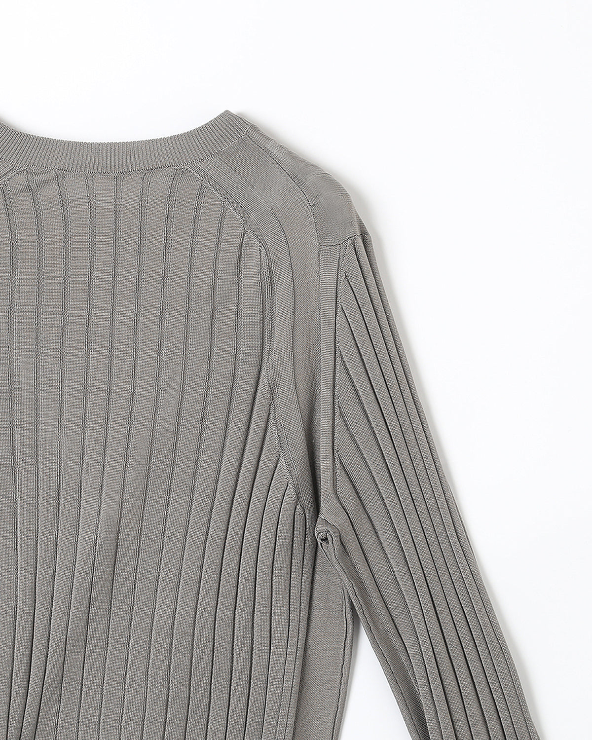 18Gワイドリブ シルク クルーネック　SL8S-582-S10